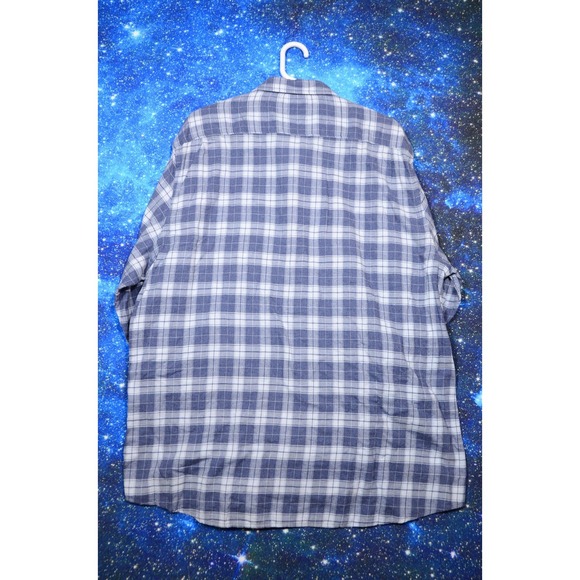 Faherty Shirt Mens 2XL Blue Plaid Featherweight Flannel Button Up Stretch Casual - Picture 9 of 9
